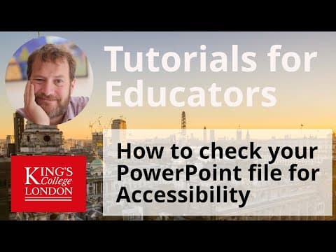 Checking your PowerPoint slides for Accessibility thumbnail