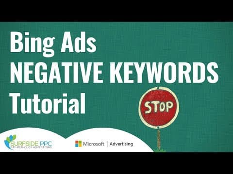 How to Effectively Use Negative Keywords in Bing Ads? thumbnail