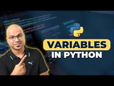 #4 Python Tutorial for Beginners | Variables in Python thumbnail