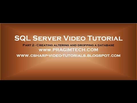 Creating altering and dropping a database - Part 2 thumbnail