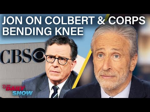 Jon Stewart Reacts to Colbert's Cancellation & Trump's "Bawdy" Epstein Doodles | The Daily Show thumbnail