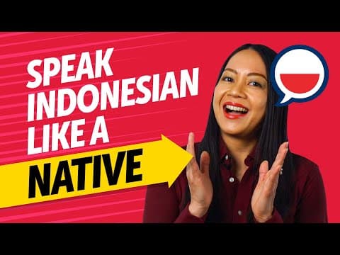 How to Speak Indonesian Like a Native thumbnail