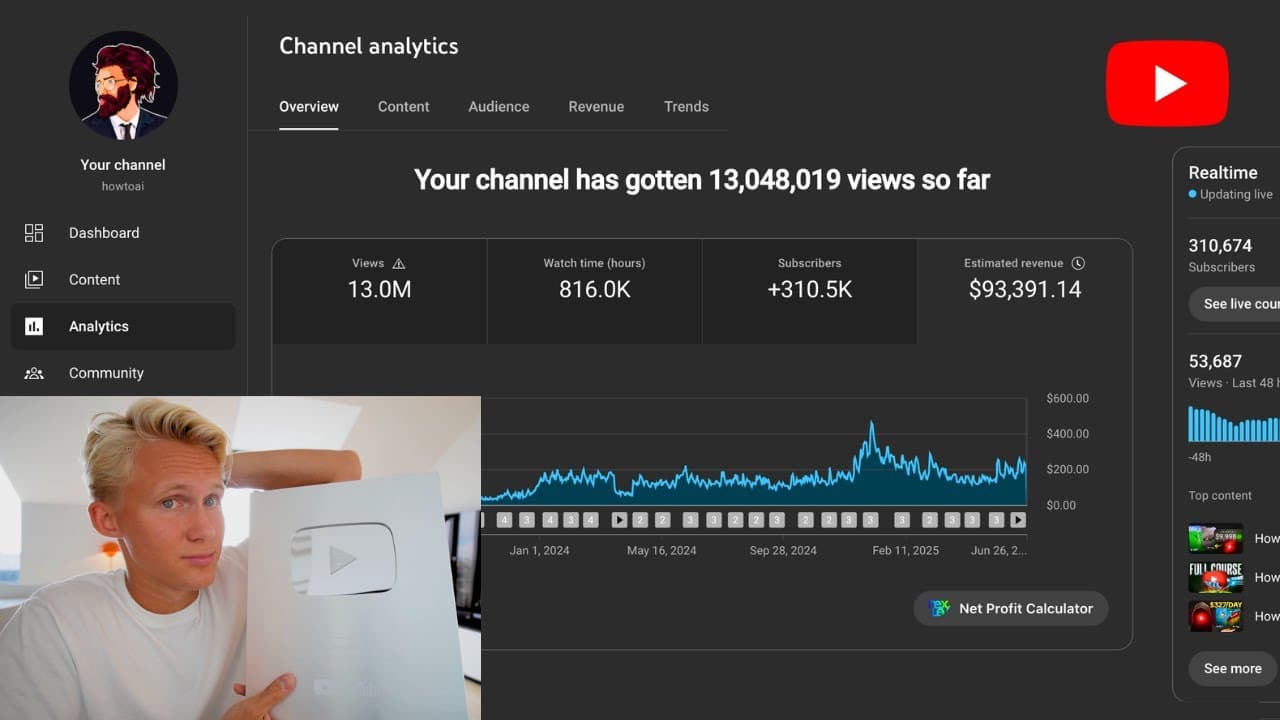 YouTube video player