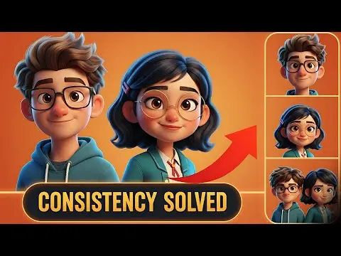 How to Make AI Animation with CONSISTENT Characters (100% FREE Tools!) thumbnail