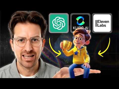 I built an AI startup in 65 minutes (using ChatGPT, Leonardo AI, Kling AI, ElevenLabs) thumbnail