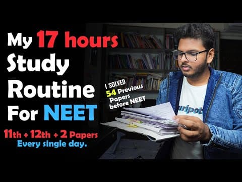 The *Extreme* NEET Timetable that Changed My Life - Do or Die | Anuj Pachhel thumbnail