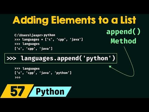 Adding Elements to a List in Python thumbnail