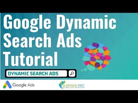 Google Dynamic Search Ads Tutorial - How To Setup Google Ads Dynamic Search Ads Campaigns thumbnail