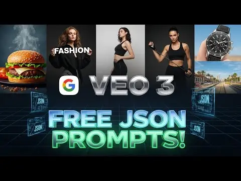 Turn Any Image into 5 Viral AI Ads with Google VEO 3 (Free JSON Prompts!) thumbnail