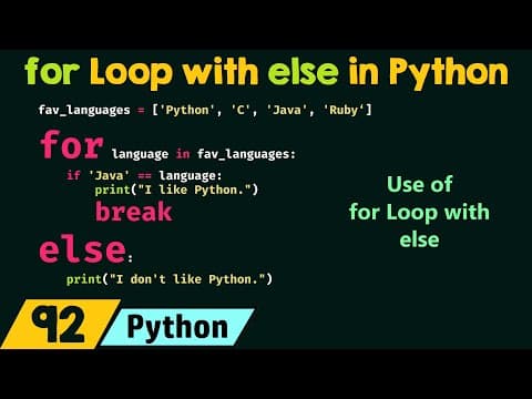 for Loop with else in Python thumbnail