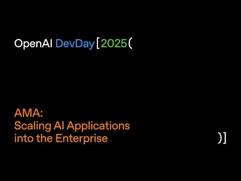 AMA: Scaling AI Applications into the Enterprise thumbnail