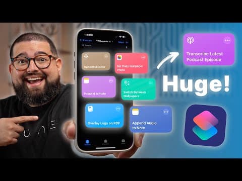 15 NEW iPhone Shortcuts YOU Requested: Auto-Reply Texts, Wallpapers, and Transcribe Podcasts! thumbnail