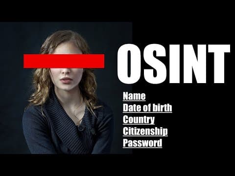 OSINT for Beginners: Find Everything About Anyone! thumbnail