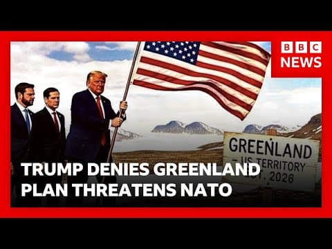 Donald Trump denies US taking over Greenland could break up NATO | BBC News thumbnail