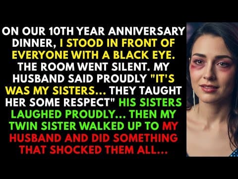 i showed up to our 10th anniversary with a black eye, he bragged his sisters beat me—my twin did.... thumbnail