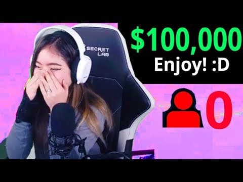 What Happens When MrBeast Donates $100,000 to Streamers With 0 Viewers? thumbnail