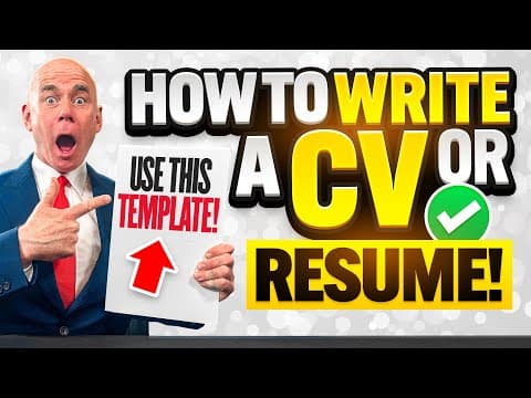 HOW TO WRITE A CV or RESUME IN 2025! (CV and RESUME WRITING TIPS!) CV and RESUME TEMPLATES INCLUDED! thumbnail