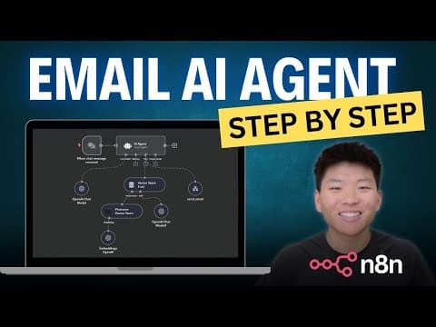How to Create an AI Email Agent with n8n (No Code, Step-by-Step Tutorial) thumbnail
