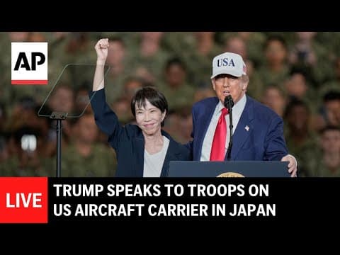 LIVE: Trump speaks to troops on aircraft carrier USS George Washington in Japan thumbnail