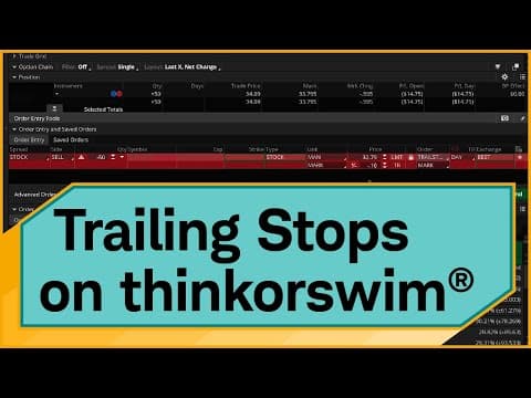 How to Create Trailing Stop Orders on thinkorswim thumbnail