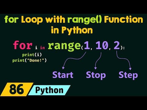for Loop with range() Function in Python thumbnail
