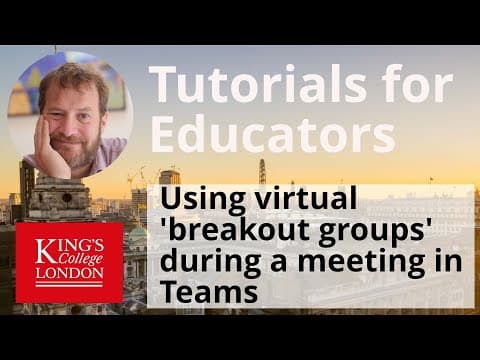 Using virtual breakout groups during in a Teams meeting thumbnail