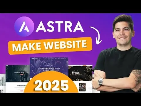 Complete Astra Theme Wordpress Tutorial - Free & Pro Features Explained thumbnail