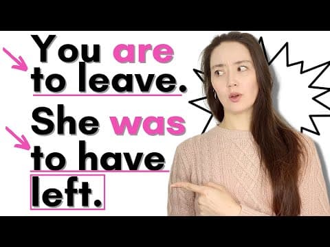 ADVANCED "BE" GRAMMAR | be + to infinitive | be + to be + past participle | be + perfect infinitive thumbnail