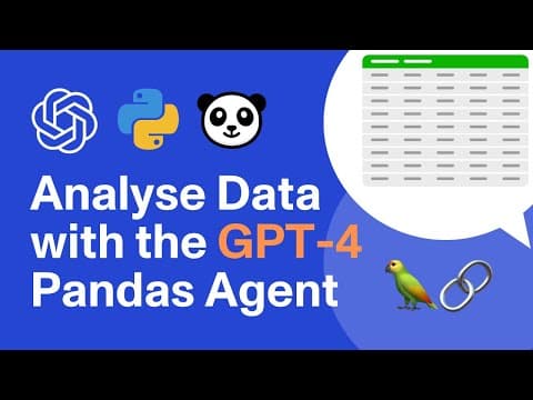 @LangChain Pandas Agent and GPT-4 for Data Analysis thumbnail