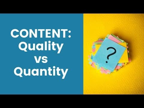 Content Quality vs Content Quantity - Where Should You Focus Your Efforts thumbnail