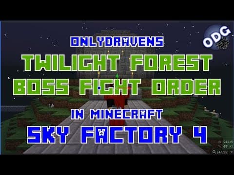 Minecraft - Sky Factory 4 - Twilight Forest Boss Fight Order and Combat Abilities thumbnail