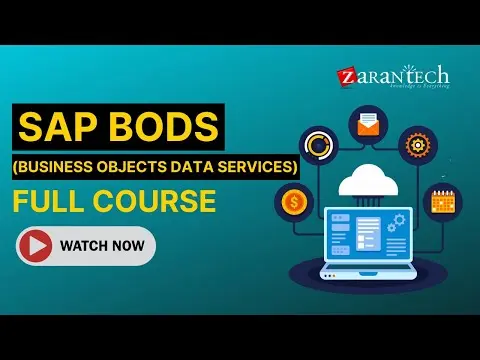 SAP BODS (Business Objects Data Services) Full Course | ZaranTech thumbnail