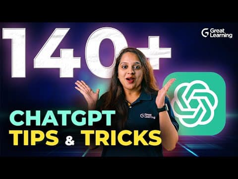 140+ ChatGPT Tips and Tricks with Demo in 2024 | ChatGPT Applications thumbnail