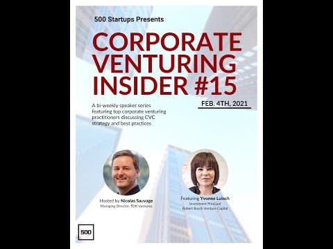 Corporate Venturing Insider #15: Yvonne Lutsch @ Bosch Venture Capital, interview by Nicolas Sauvage thumbnail