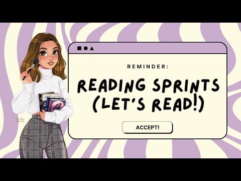 reading sprints! let's get some reading done together๐ชโจ thumbnail