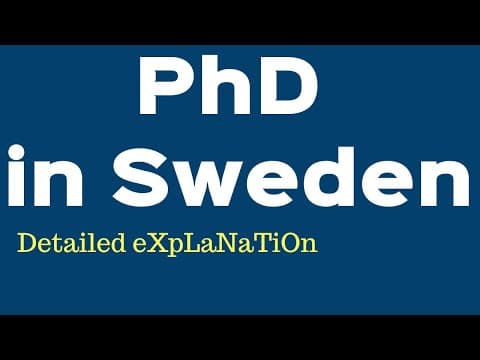 PhD in Sweden with Scholarship. A study in Sweden as an International student from any university. thumbnail