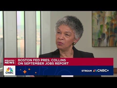 Boston Fed President Collins: A mildly restrictive policy is very appropriate right now thumbnail