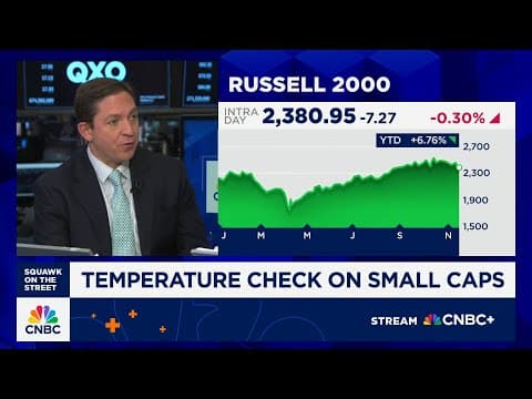 Goldman Sachs' Greg Tuorto: Environment for small caps remains strong despite volatility hits thumbnail
