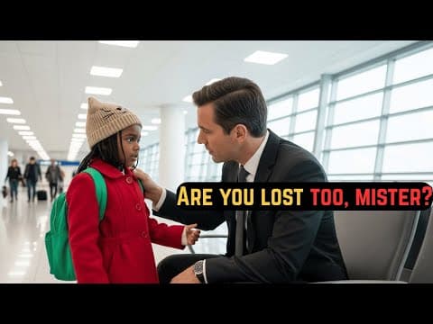 “Are you lost too, mister?” Asked the Little Girl to the Lonely Billionaire CEO at the Airport—What thumbnail