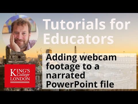 Adding webcam footage to a narrated PowerPoint Presentation thumbnail