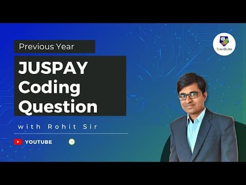 Juspay Coding Question ! Previous Year Question of Juspay ! JUSPAY preparation! thumbnail
