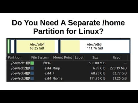 Do You Need A Separate /home Partition for Linux? thumbnail
