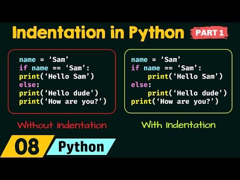 Indentation in Python (Part 1) thumbnail