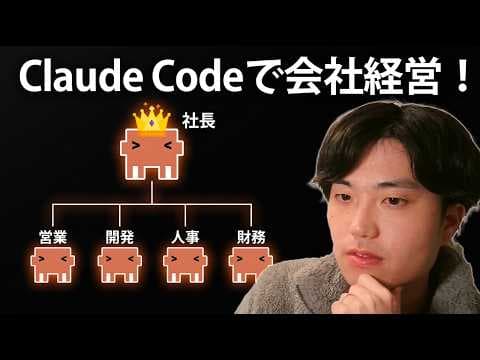 Claude CodeでAI社員を活用して会社を作る方法 thumbnail
