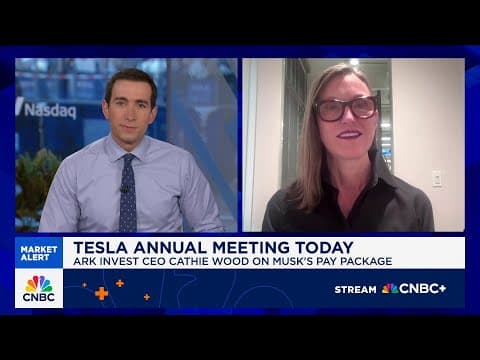 Ark Invest CEO Cathie Wood: Tesla CEO Elon Musk deserves his pay package thumbnail