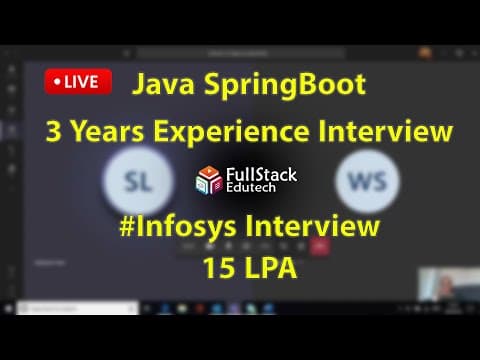 3 Years Java Spring Boot Interview | Java Interview | Spring Boot |Original from @InsightsInstructor thumbnail