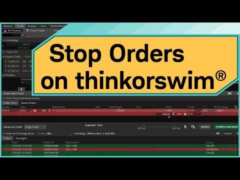 How to Attach Sell Stop Orders on Thinkorswim thumbnail