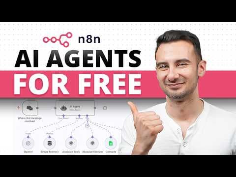 n8n Tutorial for Beginners - Build Your First Free AI Agent thumbnail