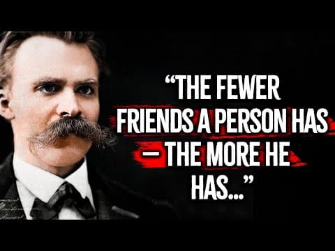 Friedrich Nietzsche's Life Lessons to Learn in Youth and Avoid Regrets in Old Age thumbnail