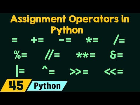 Assignment Operators in Python thumbnail